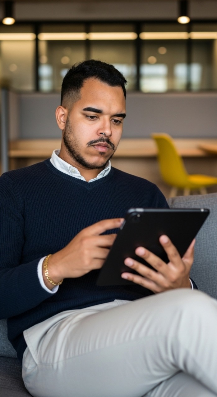 Caio Assunção trabalhando em estratégia digital